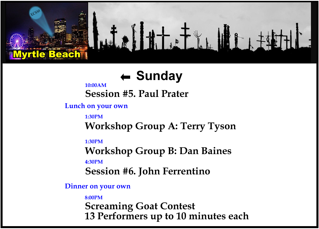 ECSS Sunday Schedule